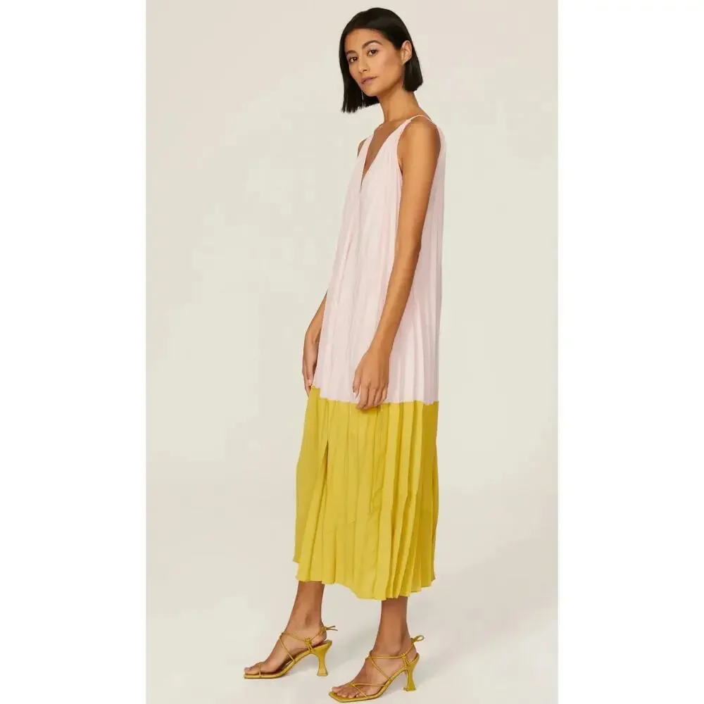 TOME x RTR Watercolor Pleated Midi Dress